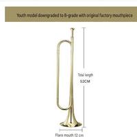 Custom Logo Cheap B-Flat and C Major Storm Bugles Performance Drum Corps Trumpets Painted Gold Wind Instruments for Professional