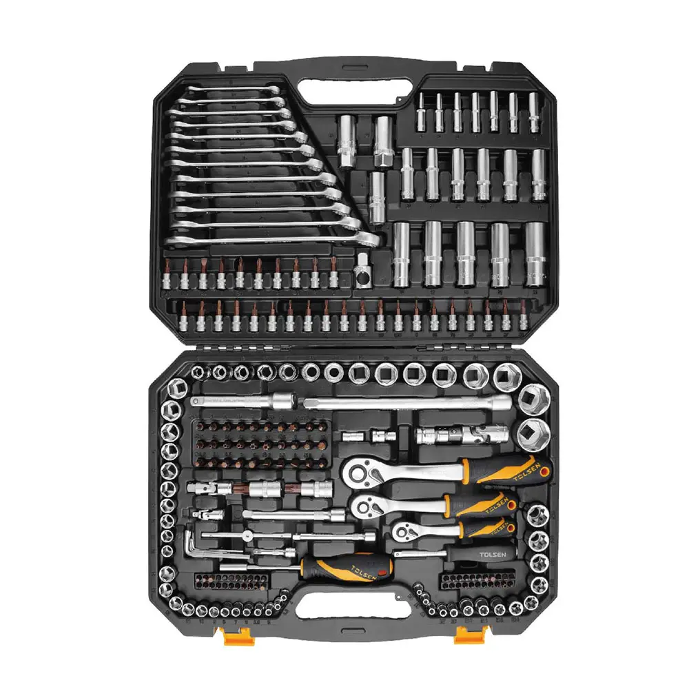 TOLSEN 15147 Professional 216Pcs Box Case Combo Package wrench Socket Tool Sets