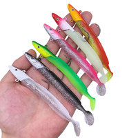 12.5cm 23.5g leurre de pêche souple queue en T avec crochet de gabarit en plomb pour naufrage longue distance pour la pêche à la truite basse en eau douce salée