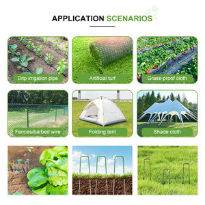 200 पैक जंग-प्रोफड गैल्वेनाइज्ड स्टील गार्डन लैंडस्केप स्टेपल 6 इंच थोक भूनिर्माण पिन सुचारू शंक प्रकार के नाखून बाहरी उपयोग - Product Image 5