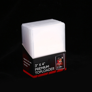 Custom 35PT PVC Fashion Business Card Holder Top Loader 3x4 Protective <strong>Sleeves</strong>,Premium 35pt Toploader 25Pack Toploaders 100 Pack - Product Image 3