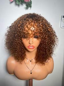 非洲杰瑞卷曲300% 密度机制作假发SDD超双拉100% 天然生供应商短卷发人发假发 - Product Image 5