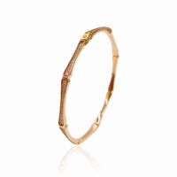 Bracelet en argent sterling S925 plaqué or avec détails incrustés de zircon, bijoux tendance unisexe