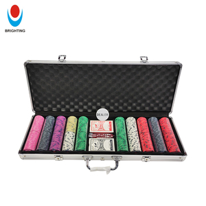 Boîte de 100 jetons de <span class=keywords><strong>poker</strong></span> argent noir or 200 300 500 14g Composants Personnaliser LOGO Professionnel Croupier Casino Jeu Boîte en aluminium - Product Image 1
