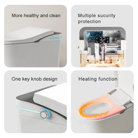WC intelligent de luxe pour hôtel avec bidet intégré, chasse d'eau automatique, lavage arrière, siège chauffant, télécommande et design moderne en céramique
