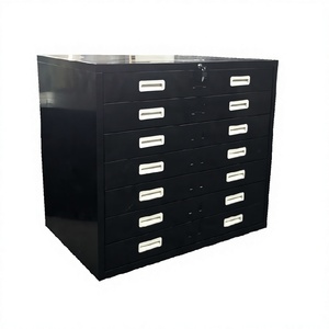 Steel Flat File Cabinet with Drawers for Home Office Workshop School Metal Plan <b>Storage</b> of Maps <b>Drawings</b> and Rental Drawers - Product Image 3