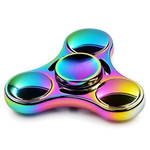 Fidget Spinner Cyclone Triangle Coloré en Métal Éblouissant Portable Anti-Stress pour Enfants et Adultes - Product Image 3