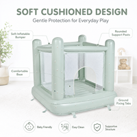 Parc de jeu gonflable pour bébé avec panneaux en maille respirante, PVC souple, parc de jeu portable, intérieur/extérieur, OEM personnalisé