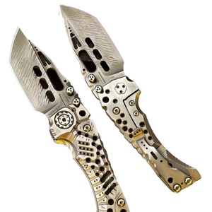 ปลอกมีดต่อสู้คุณภาพสูง ใบมีดสแตนเลส ด้ามจับสแตนเลส ความหนา 6.5 มม. รับประกัน 1 ปี สำหรับงาน DIY - Product Image 1