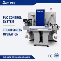 Machine de découpe automatique d'étiquettes numériques BOST SM-350pro, laminage de films, commande PLC servo-électrique, écran tactile haute performance