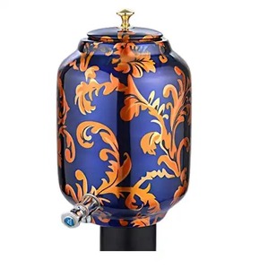 Distributeurs d'eau de concepteur brillant enduit de laque de cuivre pur pour le prix de gros d'articles de service élégants de l'Inde - Product Image 1