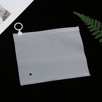 Pochette de voyage en plastique givré PE imperméable avec fermeture éclair refermable pour cosmétiques, vêtements et masques faciaux