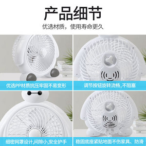 Mini Cartoon Electric Fan 5 7 Inch USB Brushless Motor <b>Table</b> Desk Bedside Fan For Student Dorm <b>Office</b> Use - Product Image 5
