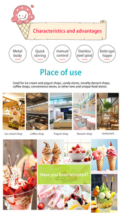 Macchina Automatica per Gelato allo Yogurt con Frutta Fresca 750 W, Macchina per Gelato a Spirale per Negozi di Gelato/Yogurt/Caramelle/Dessert - Product Image 6