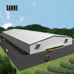 经济预制太阳能电池板钢结构仓库建筑房屋设计方案