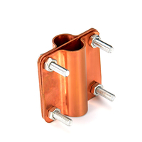 Accessoires électriques Câble d'alimentation haut de gamme Connecteur à pince en laiton 2,5, avec pince Piquet de mise à la terre en cuivre de 5 pieds
