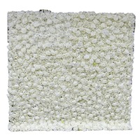 Großhandels preis 8ft White Rose Flower Wall Hintergrund für Hochzeit, Roll Up Flower Wall Künstliche Rose Elfenbein White Flowers Wall