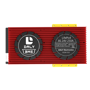 BMS DALY 8S 24V 250A LiFePO4 con puerto común, ventilador de refrigeración y balanceo, UART 485 para almacenamiento de energía doméstico y paquetes de baterías para RV - Product Image 1
