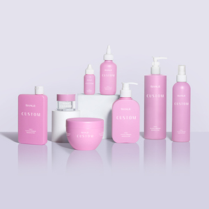 Kemasan kosmetik perawatan kulit 15g 120g 250g botol Losion minyak badan buram kustom Matt merah muda dengan tutup pompa plastik - Product Image 1