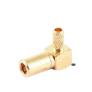 SSMB Female Right Angle Gold-Plated Crimp RG316/174 Cable RF Connector Miniature Micro RF Connectors