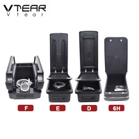 Vtear - Boîte de rangement pour accoudoir avant de voiture en ABS et cuir PU, porte-gobelet USB, accessoires intérieurs pour Dacia Renault Sandero 2020