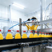 Ligne de production complète et personnalisée pour le remplissage de jus de fruits et d'eau aromatisée en bouteilles PET de 500 ml et 1 litre