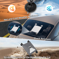 Kit de fixation par ventouse pour fenêtre de voiture Starlink Mini, couleur grise, portable, avec étui de protection en silicone