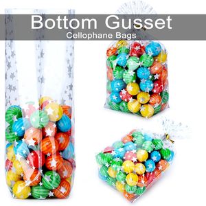 ถุงกระดาษแก้วพลาสติกใสด้านล่างแบนเหมาะสำหรับเป็นของขวัญปาร์ตี้หวานๆธีมอาหารเกรดปรับแต่งได้สำหรับเป็นของขวัญวันหยุดน้ำตาล - Product Image 6