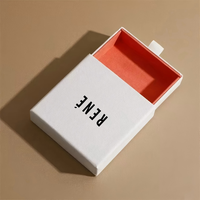 Boîte à bijoux de luxe personnalisée en carton biodégradable à faible MOQ, avec tiroir, doublure en éponge et pelliculage mat pour colliers et bagues