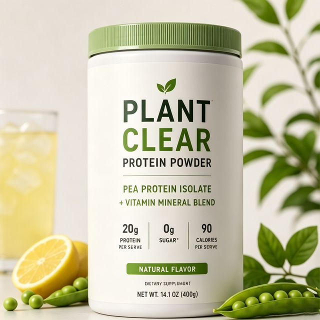 Lactose Free Low Calorie Clear Plant Pea Protein No Preservatives Adult Organic Muscle Growth Healthy Lifestyle Nutrition Powder