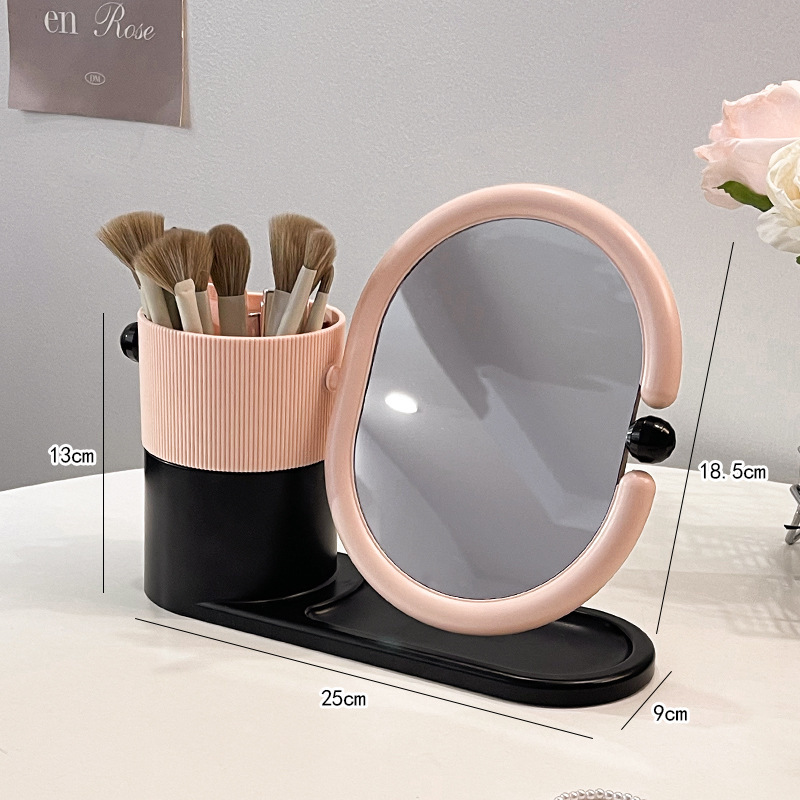 Black background pink mirror