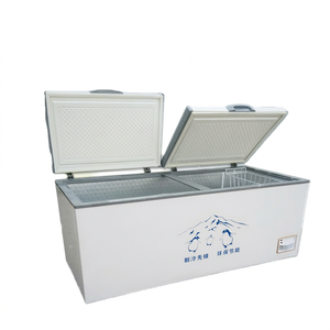 Congélateur à grande capacité avec deux portes solides, ouverture par le haut, congélateur profond avec moteur pour aliments congelés - Product Image 1