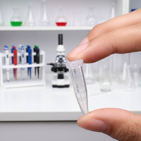 Fournisseur d'usine, tubes à centrifuger en plastique transparent de 1,5 ml, 500 pièces/sac, avec graduations, couvercle, fond conique, pour utilisation en laboratoire