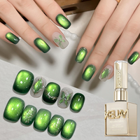 XEIJAYI Gel Polish Effet Œil de Chat Blanc Pitaya, Longue Durée, Effets Maquillage Perles et Pierres, Style Designer, Flacon de Set