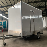 Toilette mobile portable, salle de bain mobile extérieure, toilette de camping avec toilette portable dans une remorque conteneur