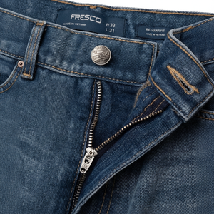 Short en jean pour homme en coton 100% taille mi-haute, coupe large et effilée, vêtements unisexes du Vietnam, vêtements décontractés - Product Image 1