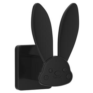 Soporte para zapatillas con forma de conejo, montado en la pared, acabado brillante, sin perforaciones, para baño - Product Image 1