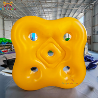 Tube flottant gonflable en PVC de haute qualité pour 4 personnes, en forme de trèfle à quatre feuilles, pour parc aquatique