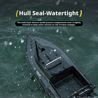 Bateau d'alimentation intelligent à télécommande avec retour automatique de 500 mètres, détecteur de poissons, système de positionnement GPS, plastique de haute qualité, 2 kg