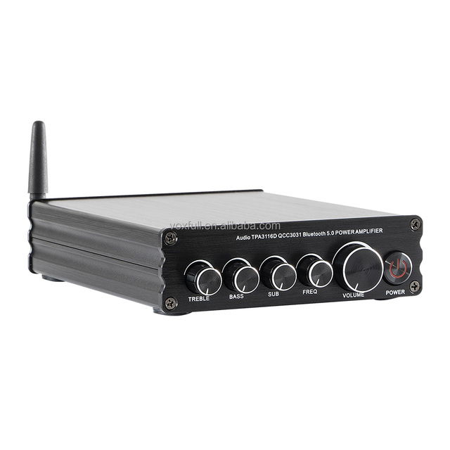 VOXFULL TPA3116 Professional 3 Channel 50Wx2 +100W HiFi Stereo Class D Amplifier Mini Power Amplifier All-aluminum Alloy