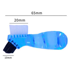 Mini brosse à prothèse dentaire bleue, brosse de nettoyage interdentaire portable pour appareils dentaires invisibles, usage domestique - Product Image 4