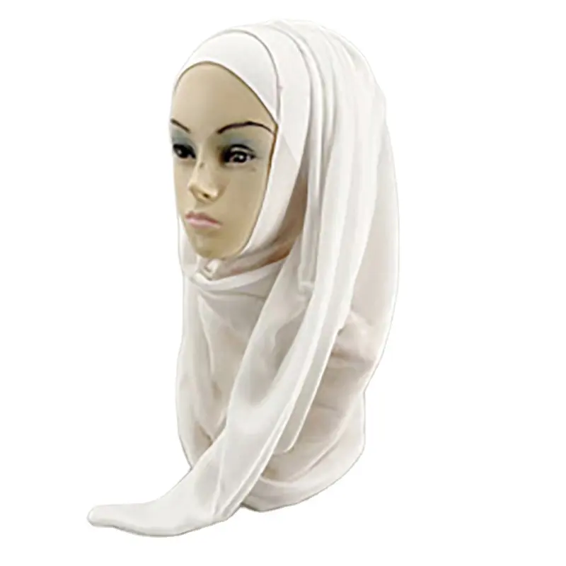 Commercio all'ingrosso nuovo Design musulmano lussuoso solido leggero sciarpa traspirante morbido scialle Premium bambù tessuto Modal Hijab