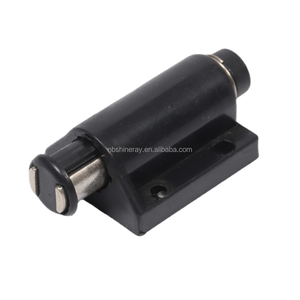 Armoires à loquet magnétique en acier noir avec plaque métallique (lot de 2) - Product Image 1