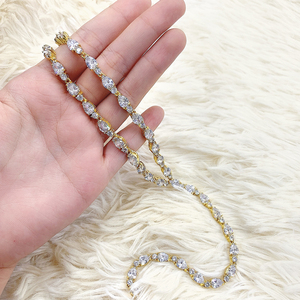 สร้อยคอแบบซ้อนได้ทรง Y ประดับเพชร CZ ระยิบระยับ เหมาะสำหรับใส่กับเดรสคอวี เครื่องประดับสำหรับสุภาพสตรี - Product Image 4