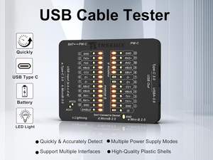 เครื่องทดสอบสายเคเบิล <span class=keywords><strong>USB</strong></span> ความแม่นยำสูง Treedix สำหรับสาย Type-C, <span class=keywords><strong>USB</strong></span>-A 3.0, <span class=keywords><strong>Micro</strong></span>-<span class=keywords><strong>B</strong></span> 3.0, <span class=keywords><strong>Micro</strong></span>-<span class=keywords><strong>B</strong></span> 2.0, Mini-<span class=keywords><strong>B</strong></span> 2.0 และ <span class=keywords><strong>Lightning</strong></span> ตรวจจับได้อย่างรวดเร็ว - Product Image 2