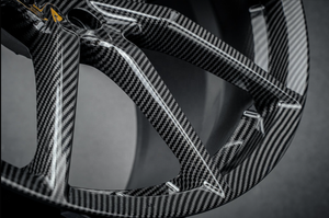 Jantes de course sportives en fibre de carbone noire personnalisées 4x98 5x108 5x112 5x130 5x114.3 5x120 5x127 pour Ferrari, Porsche, VW, BMW, Audi - Product Image 6