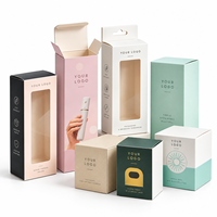 Personnalisez diverses boîtes d'emballage pour produits, boîtes pour articles de première nécessité, boîtes colorées pour cosmétiques, avec trous de suspension et fenêtres transparentes