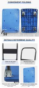 頑丈なプラスチック製四輪プラットフォームカート700lbs/350kg容量折りたたみ式デザイン輸送インドネシアマレーシアタイ - Product Image 6