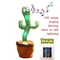 Usine vente chaude plantes parlant chant électrique danse Cactus jouets noël enregistrement peluche jouet chant danse Cactus