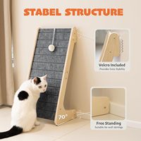 Griffoir pour chats durable en bois, planche à griffer ludique pour animaux de compagnie